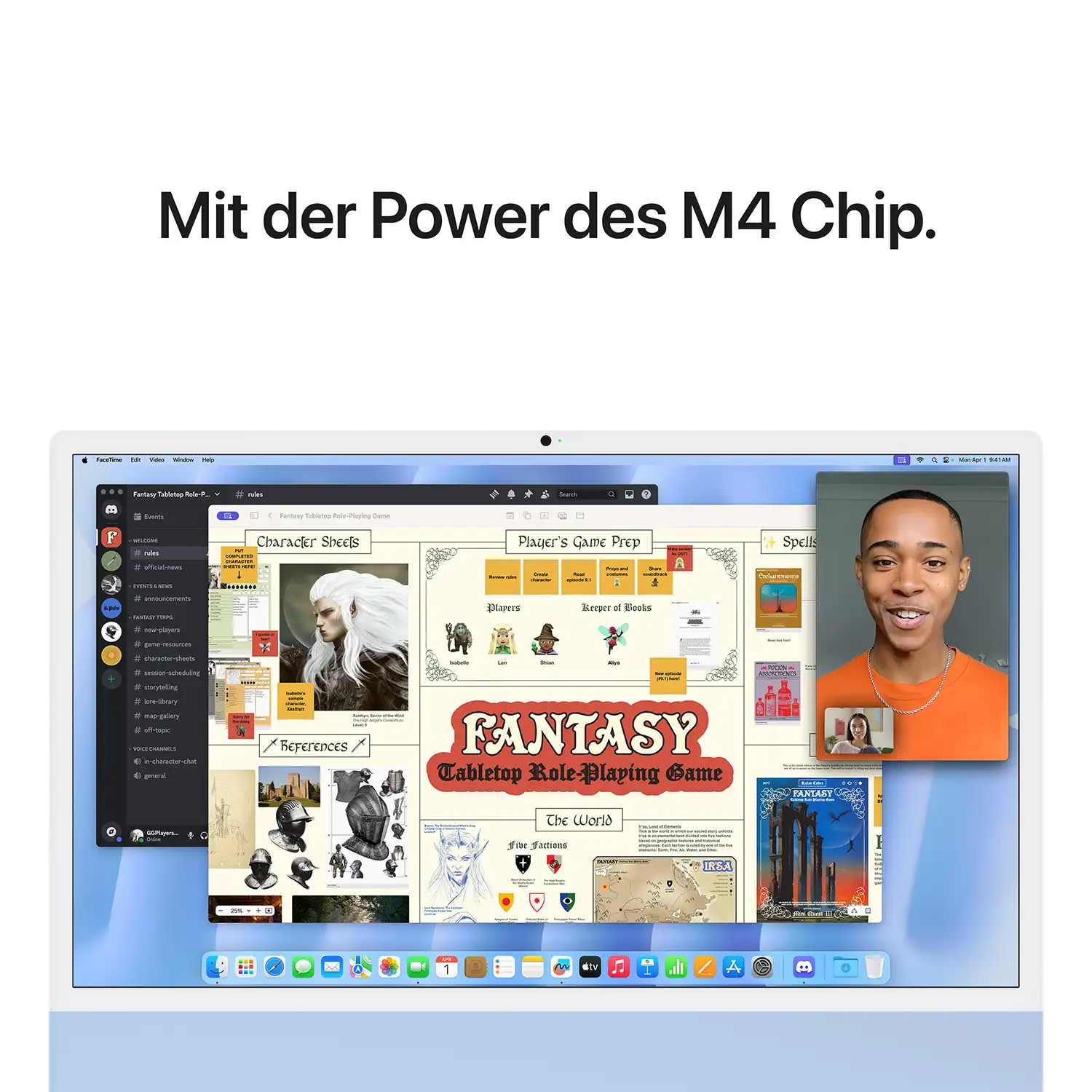 Imac m4 chip 2 port 24 in blau ansicht 6