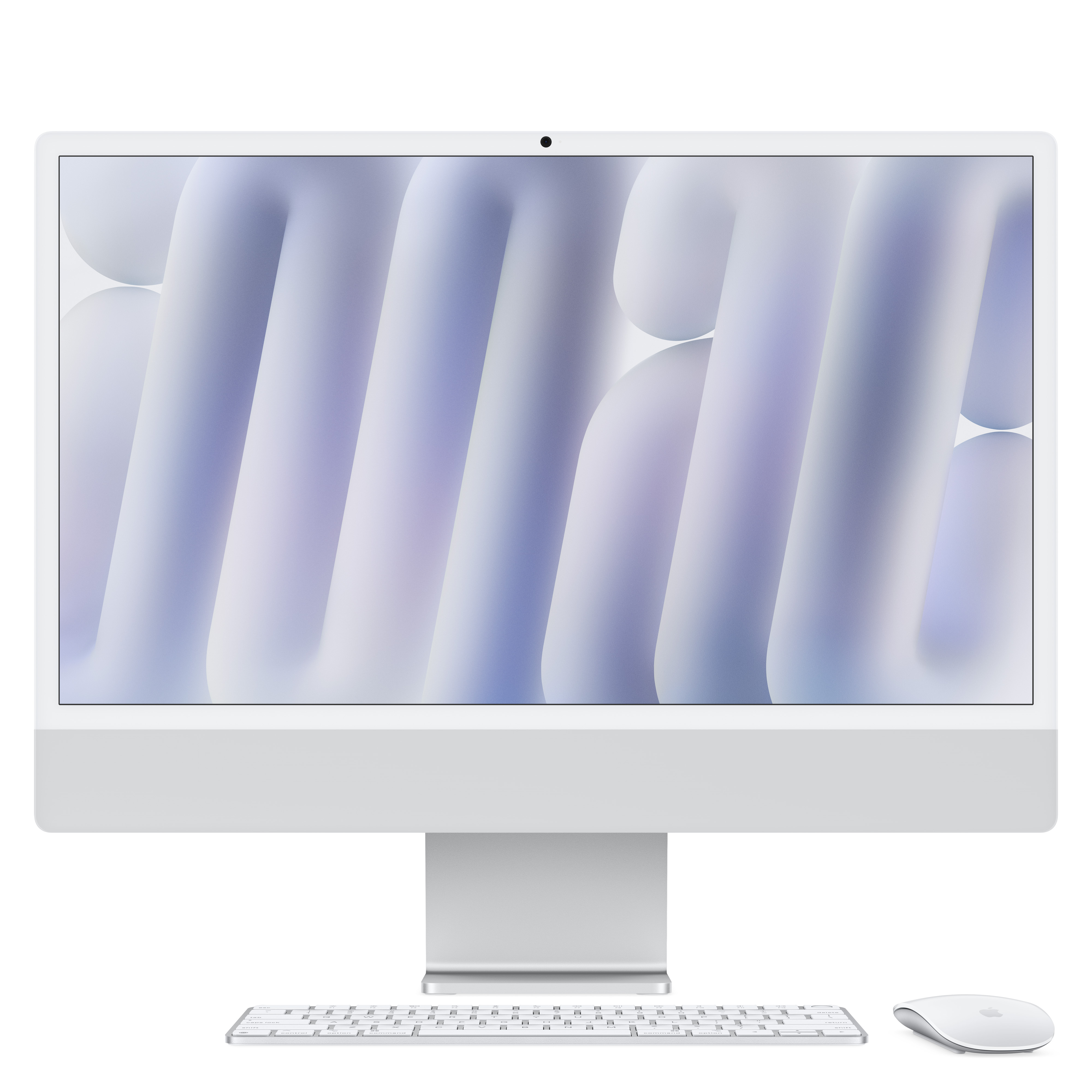 Imac m4 pro chip 4 port 24 in silber ansicht 1