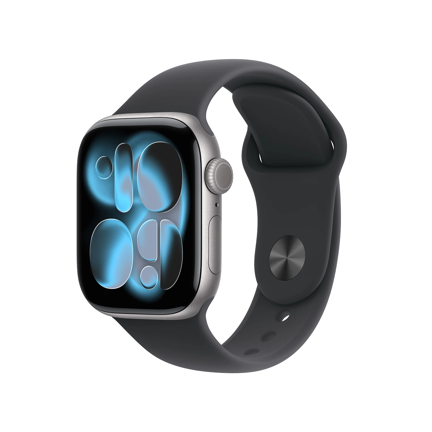 Apple Watch Series 11 GPS 42mm Space Grau Aluminium Case mit schwarzem Sport Band - S/M