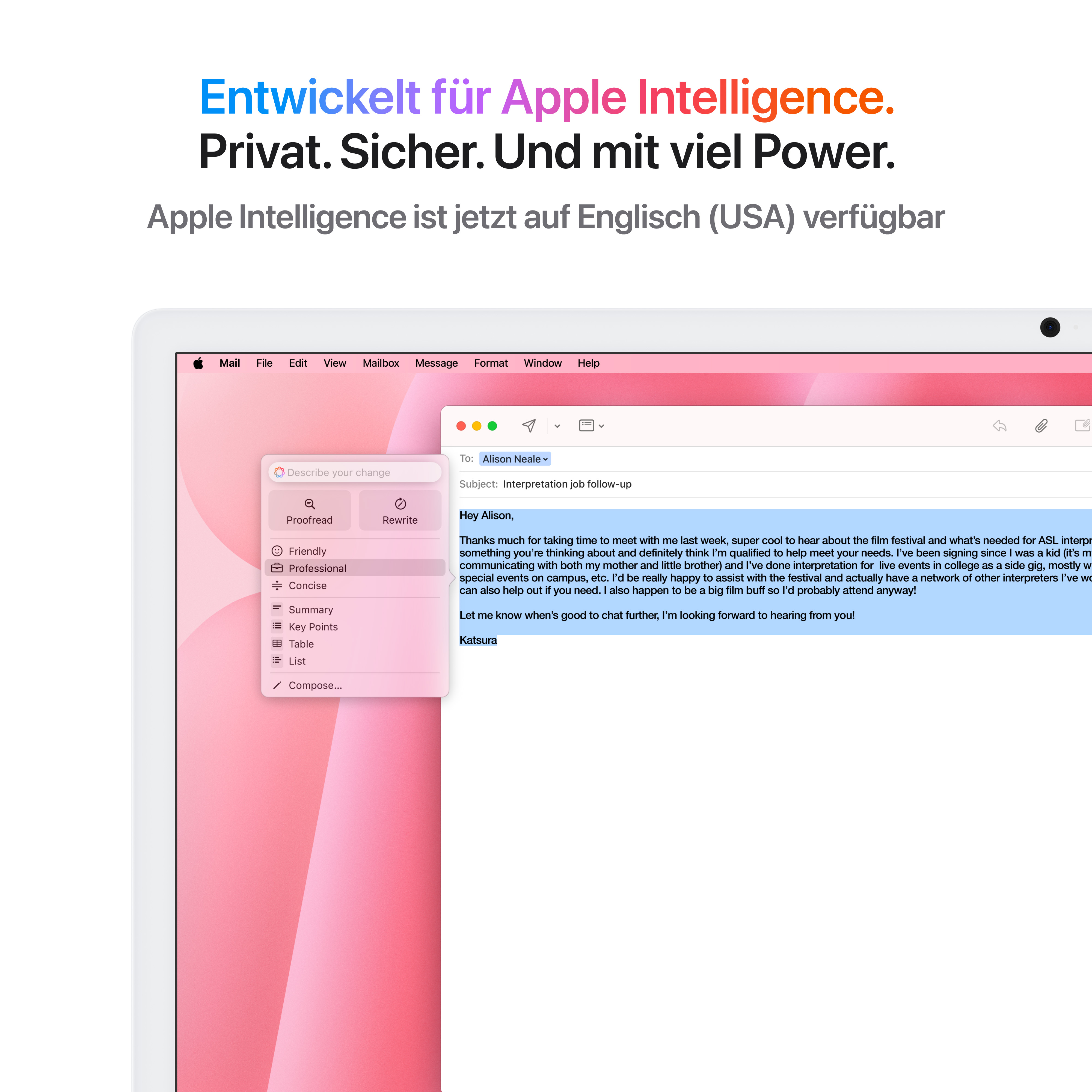Imac m4 pro chip 4 port 24 in pink ansicht 5