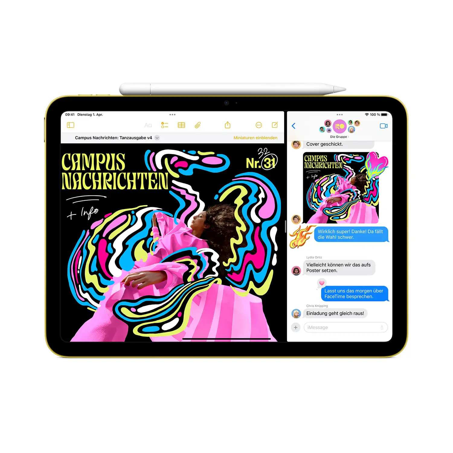 Ipad a16 wifi yellow ansicht 4