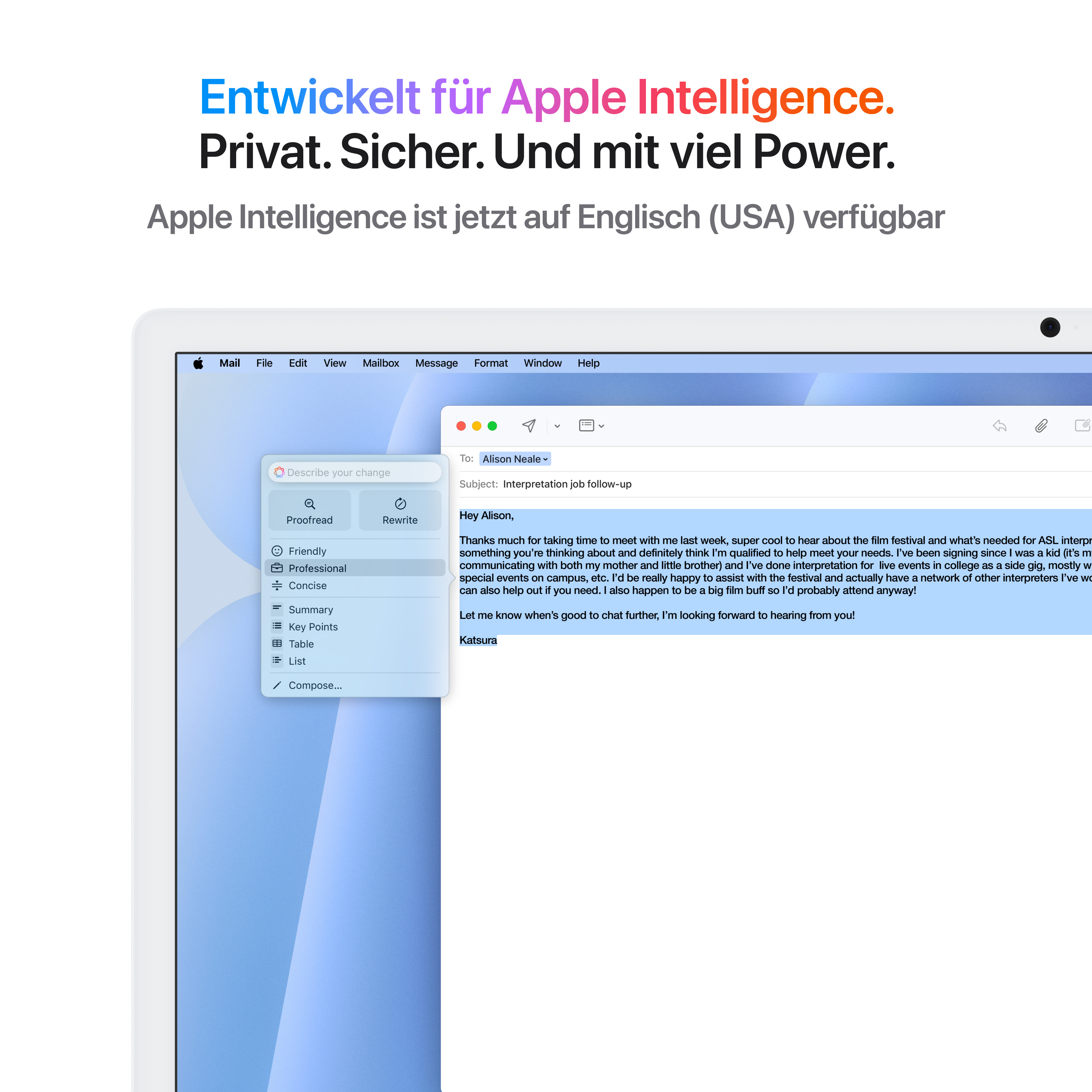 Imac m4 pro chip 4 port 24 in blau ansicht 5