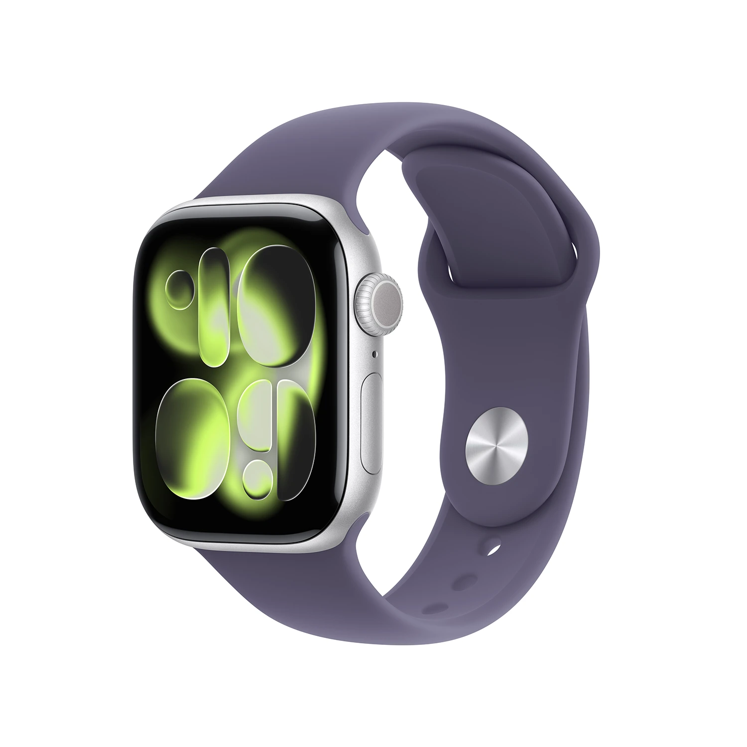 Apple Watch Series 11 GPS 42mm Silber Aluminium Case mit Nebelviolett Sport Band - S/M