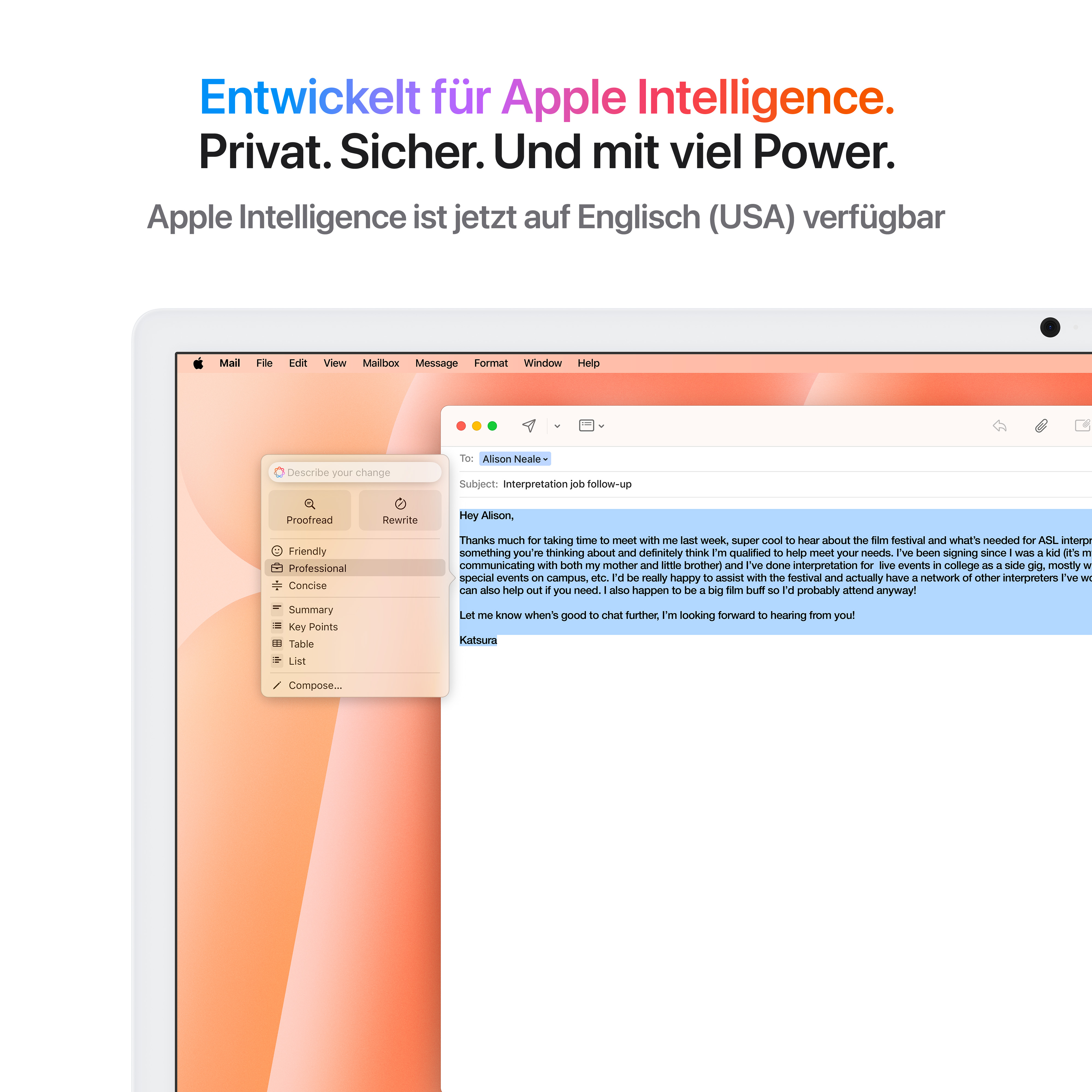 Imac m4 chip 2 port 24 in orange ansicht 5