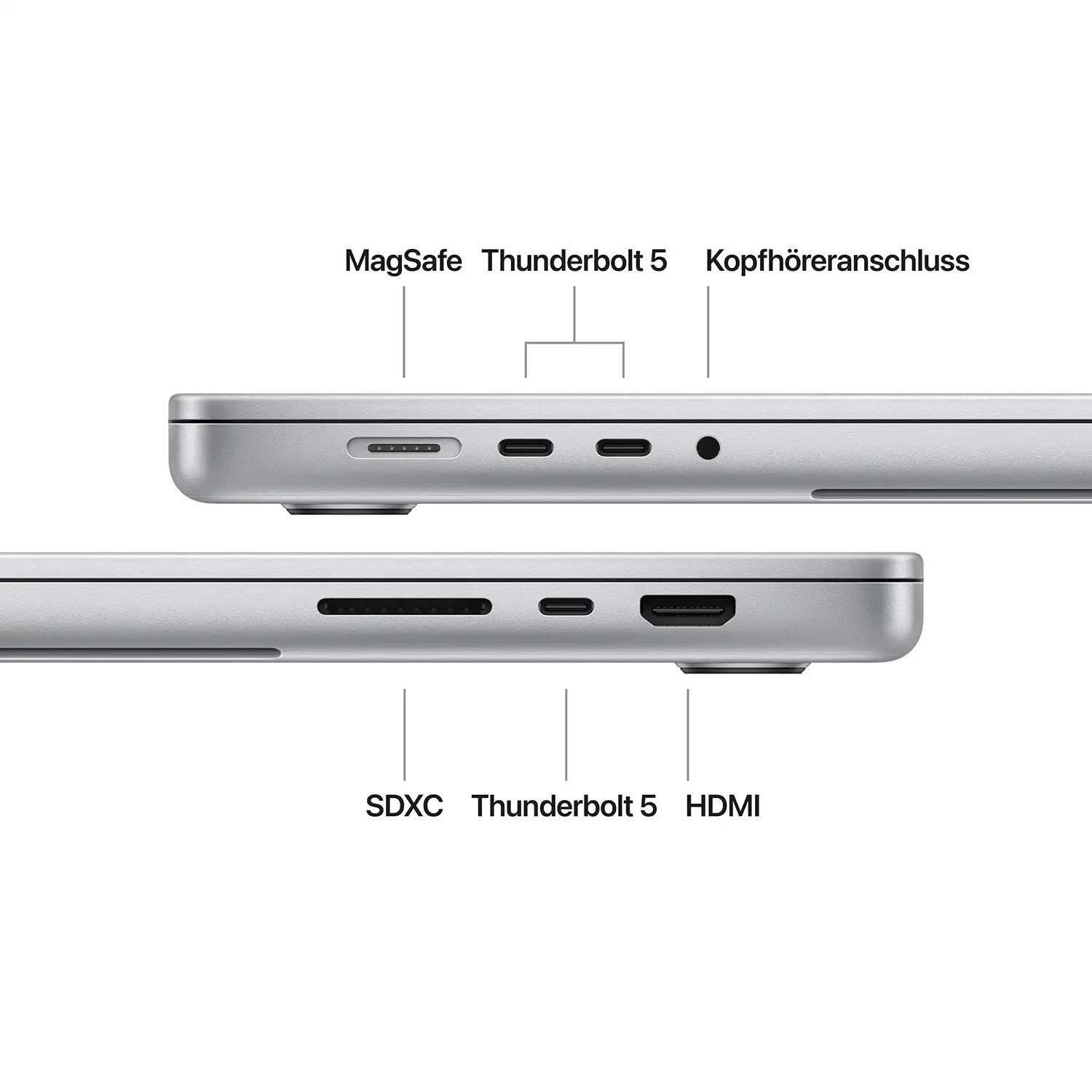 Macbook pro 16 inch m4 pro or max chip silber ansicht 7
