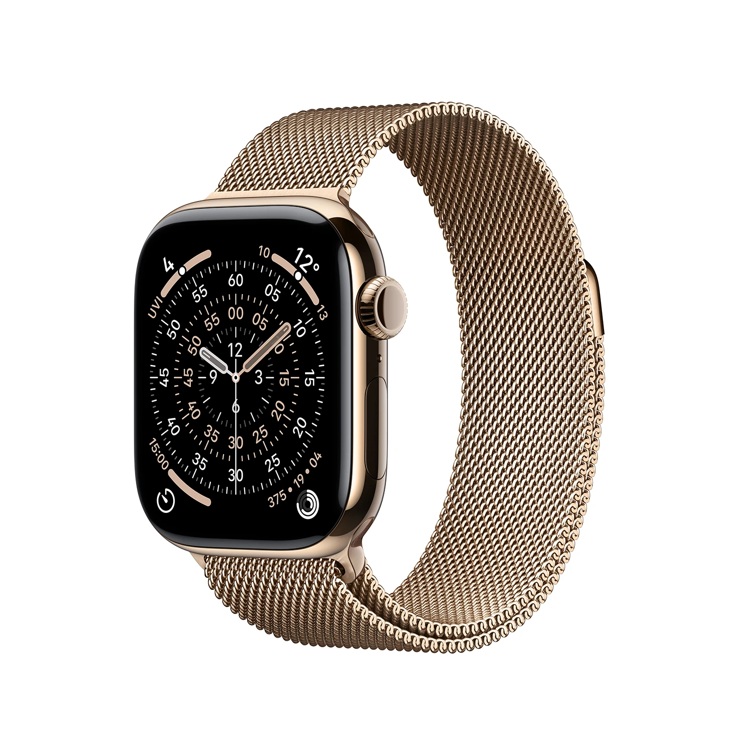 Apple Watch Series 11 GPS + Cellular 42mm Gold Titanium Case mit Gold Milanese Loop