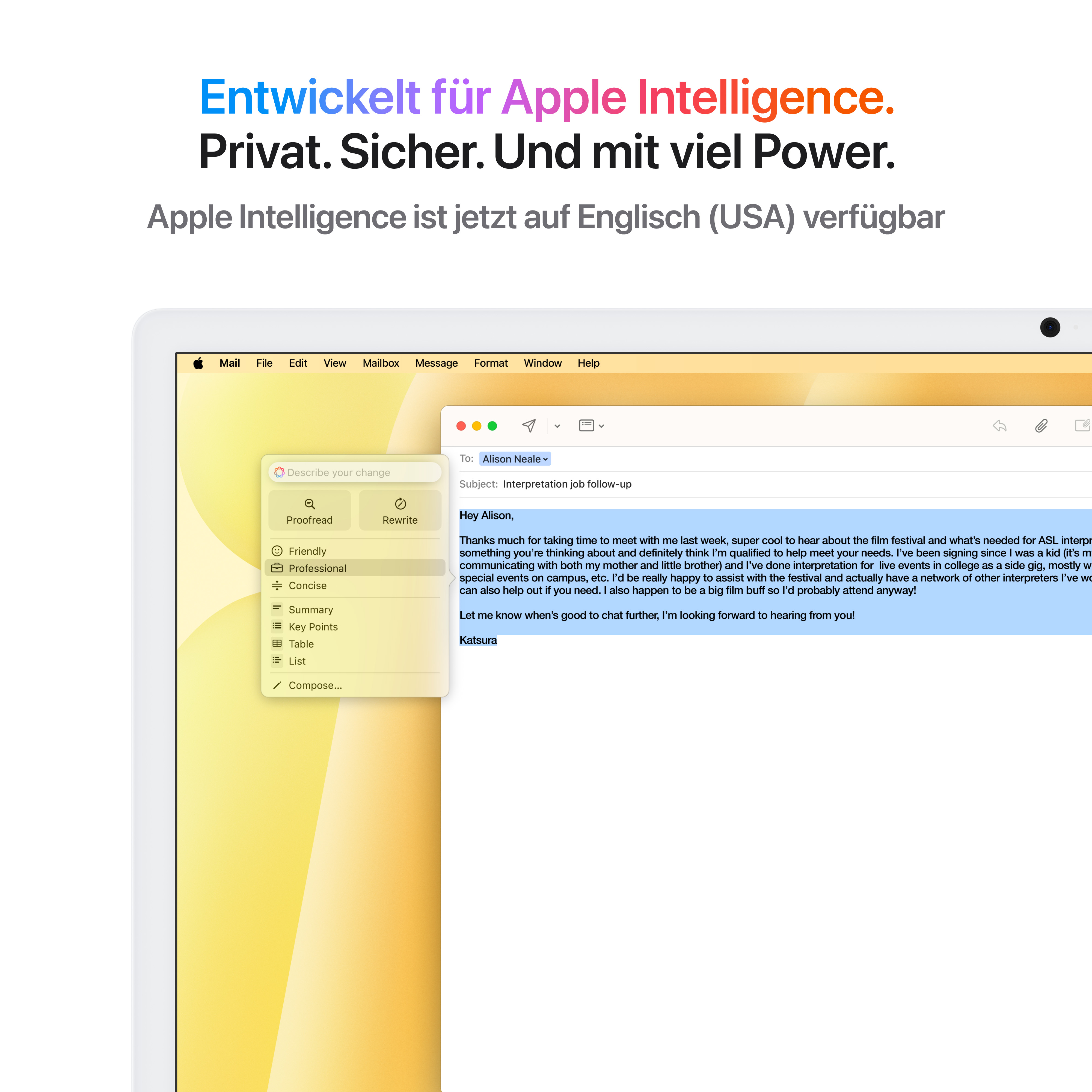 Imac m4 pro chip 4 port 24 in yellow ansicht 5