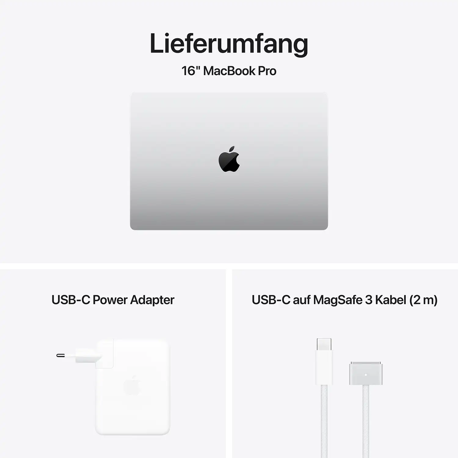 Macbook pro 16 inch m4 pro or max chip silber ansicht 8