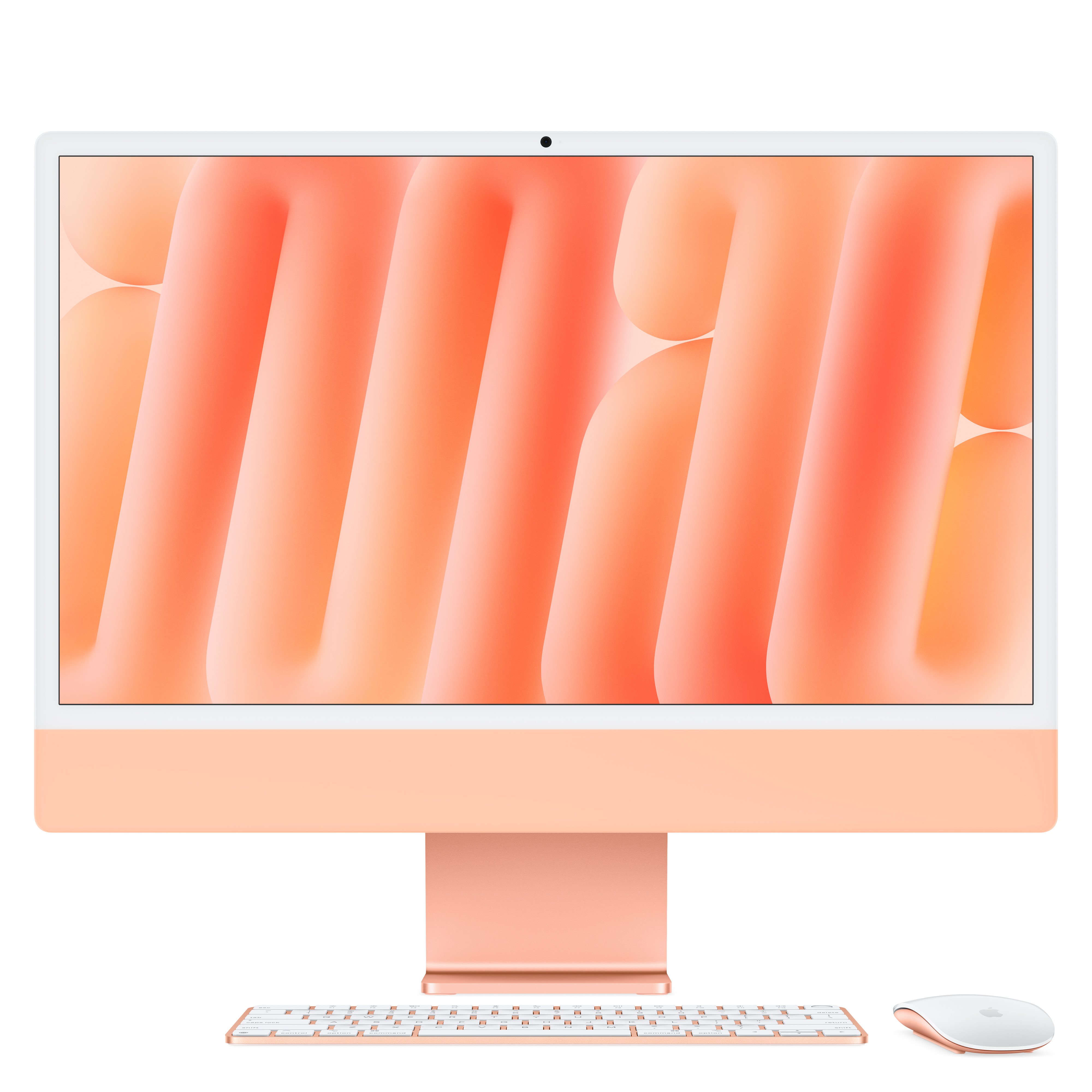 Imac m4 pro chip 4 port 24 in orange ansicht 1