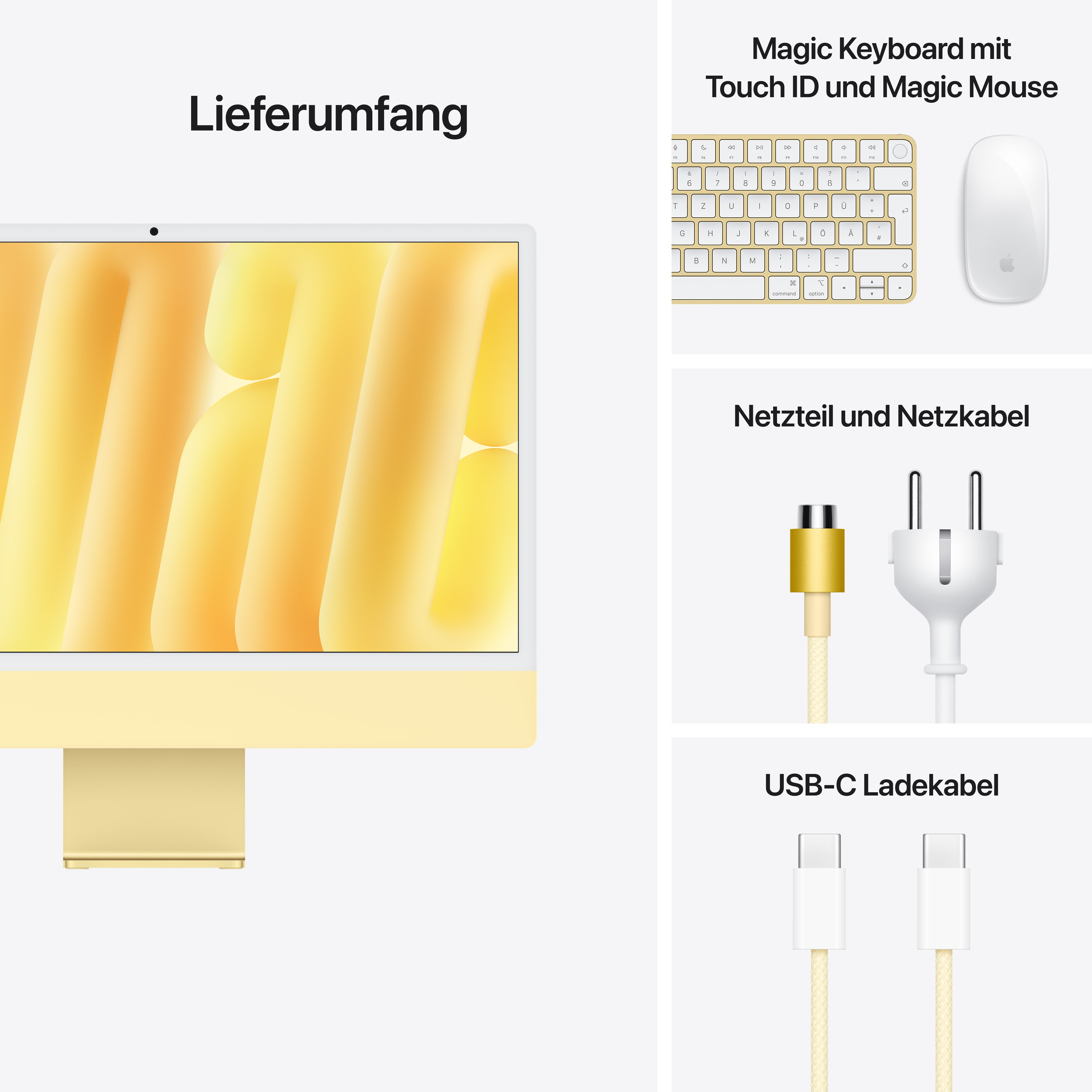 Imac m4 pro chip 4 port 24 in yellow ansicht 9