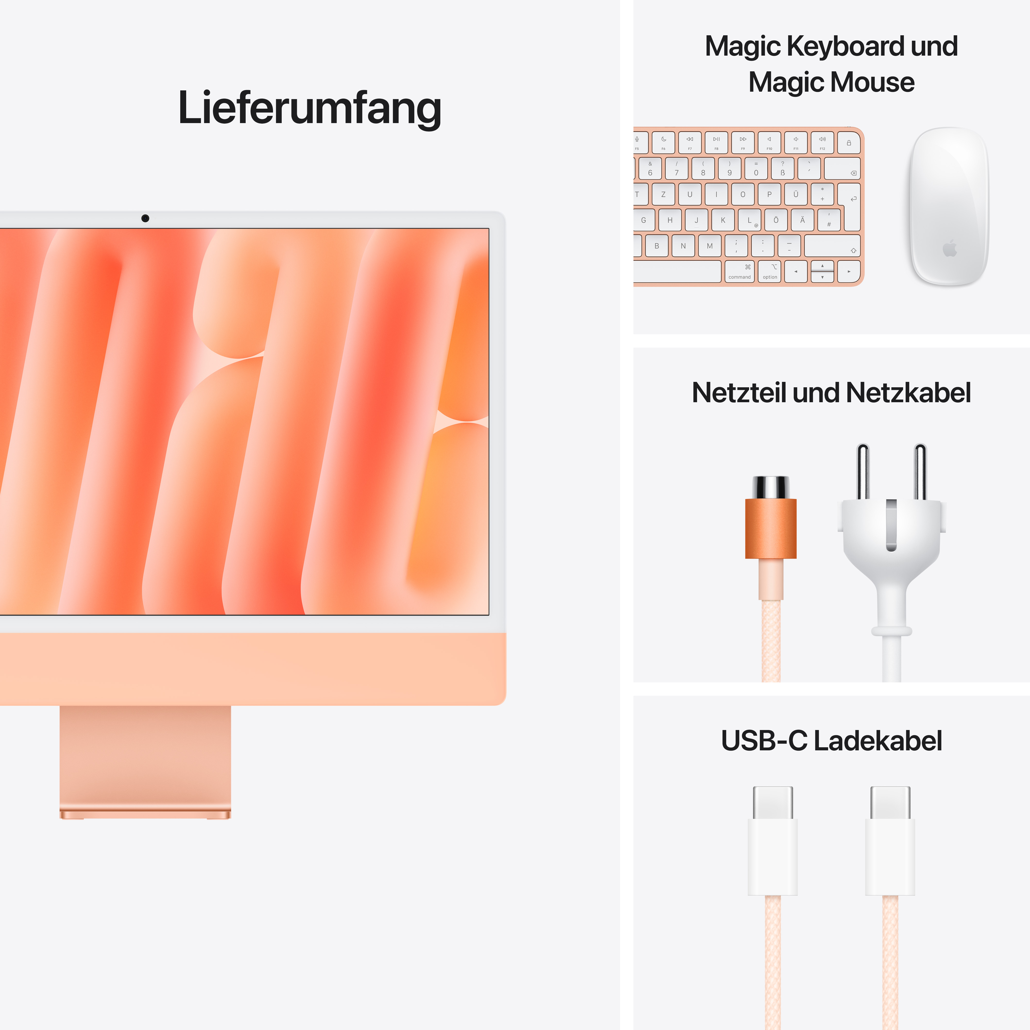 Imac m4 chip 2 port 24 in orange ansicht 9